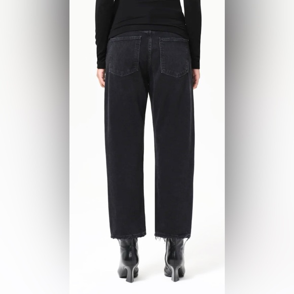 AGOLDE 90'S Crop Mid Rise Straight Leg Jeans - Tar Wash - Size 26 - Picture 14 of 15